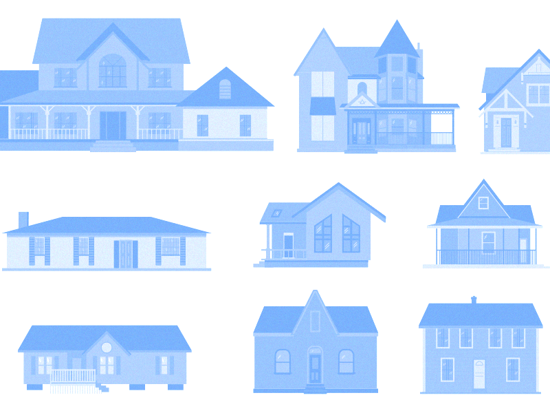 Blue Houses [gif] blue gif home house life location person place subdivision