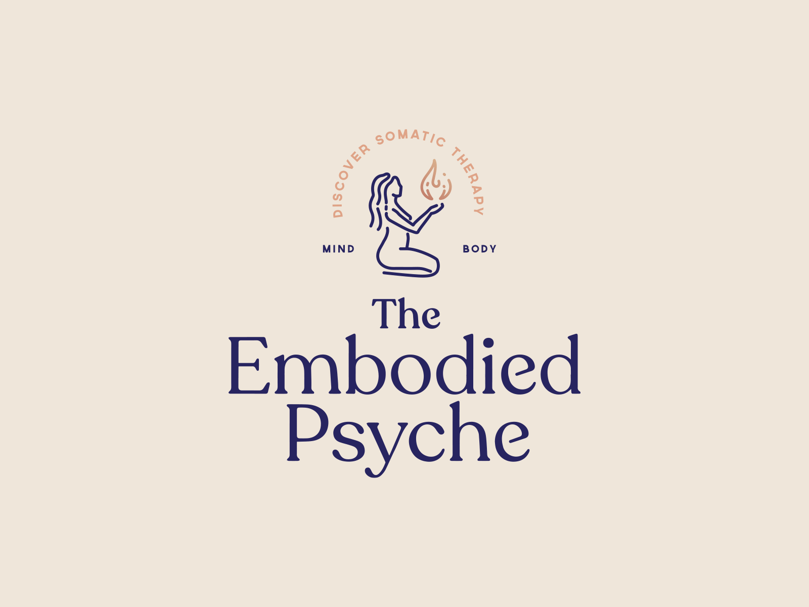 The Embodied Psyche - Somatic Therapy Series brand branding design fire illustration logo mark nude psyche somatic spark therapy vector woman