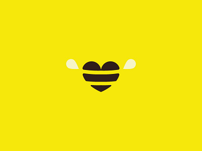 Bee / heart mark