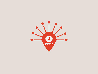 DND Finder mark beholder brand branding design dnd fantasy illustration logo mark monster red vector
