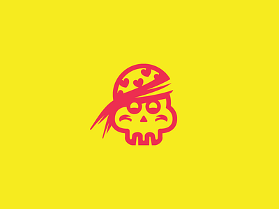 Dandy pirates bandana blush dandy flat heart icon pirate skull