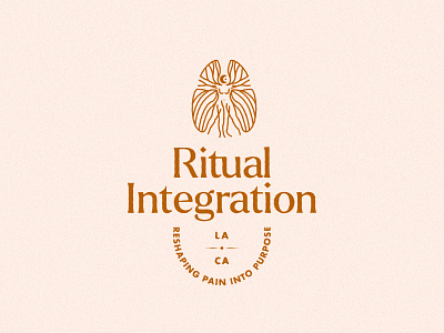 Ritual Integration – Somatic Therapy body brain brand branding design illustration integration logo mark mind nude ritual therapy typography vector vitruvian woman