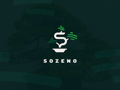 Sozeno - Software Development bonzai brand branding design illustration logo mark s tree typography ui ux vector