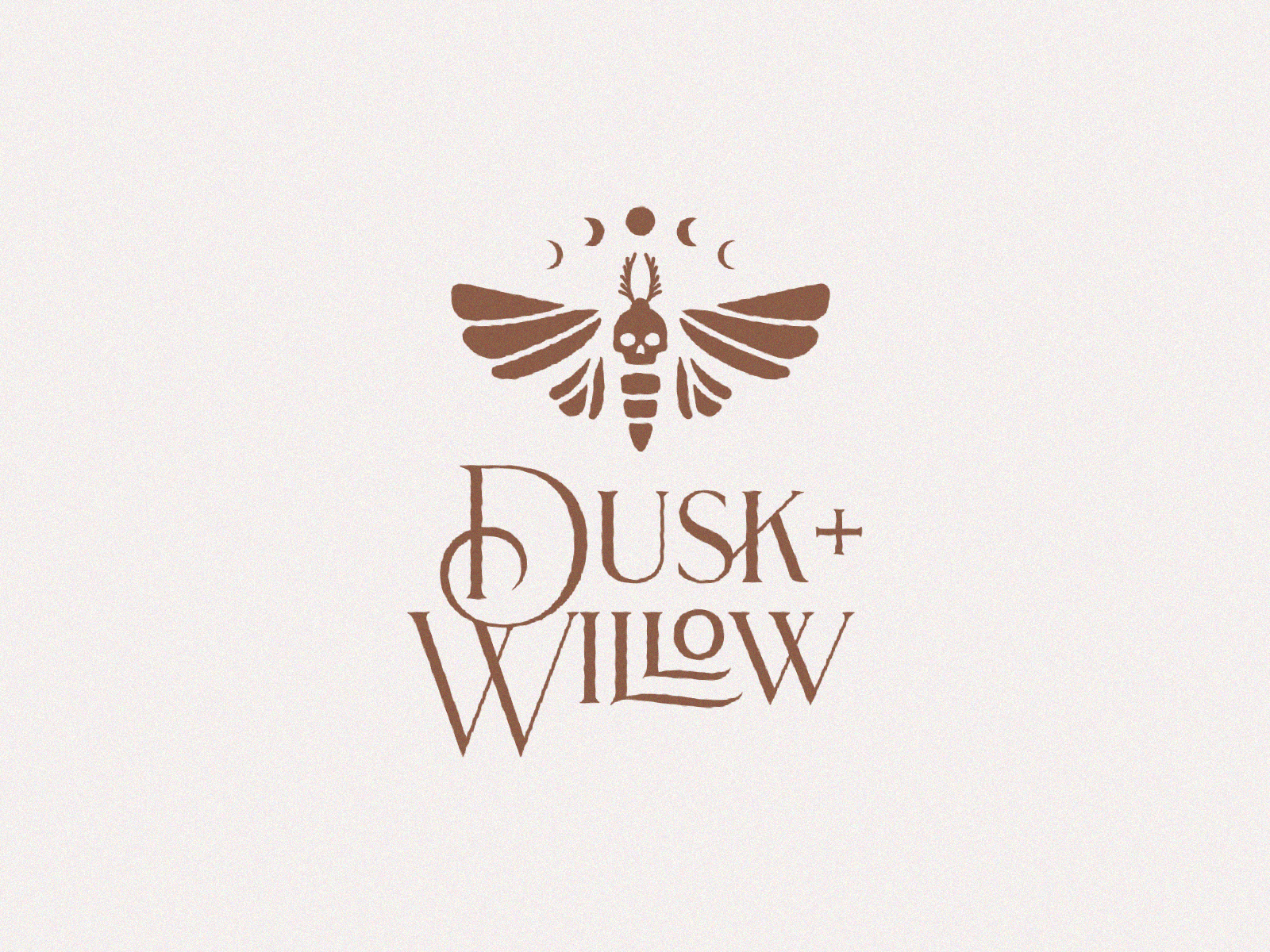 Dusk+Willow Boutique boutique brand branding brown bug death design illustration logo lunar magic mark moon moth shop skull typography vector witch