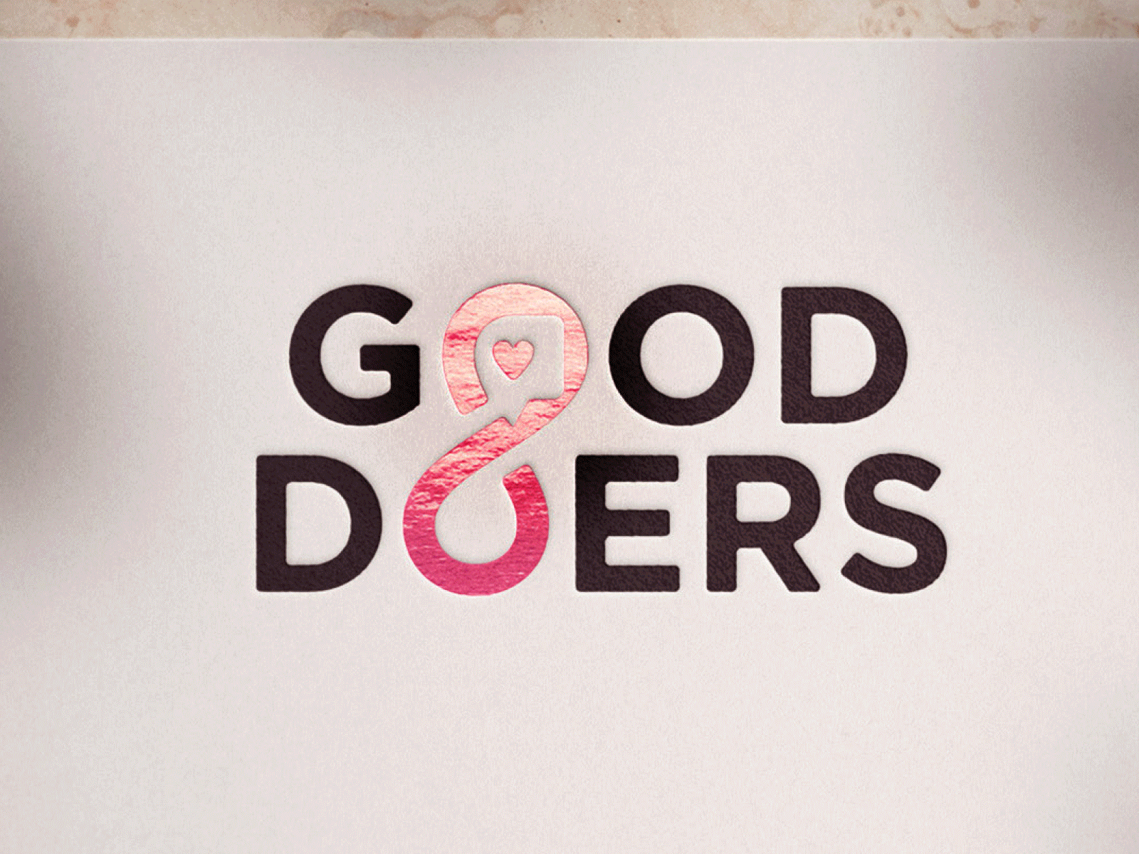 Good Doers – Influencers for a cause. Go Do! black brand branding cause charity design famous heart illustration infinity influencer logo mark media pink planning social vector white