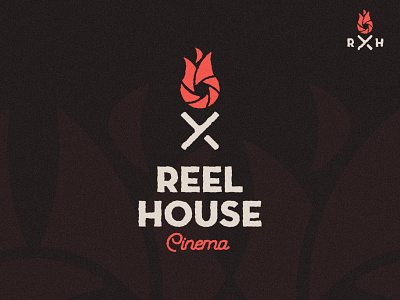 ReelHouseCinema - Campfire / Aperture aperture brand branding camera camp cinema design film fire h house illustration logo mark r real typography vector wood