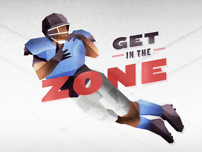 Football Player blue football illustration player red sports texture