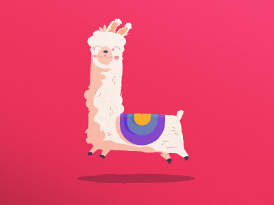 L is for... Lovely Leaping Llama alpaca animal brand branding cartoon cuddly cute design furry fuzzy illustration l leaping llama logo lovely mark smile typography vector