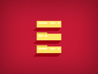 E e red type typography yellow