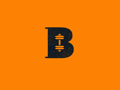 B Strong b blue dumbbell orange strong weight