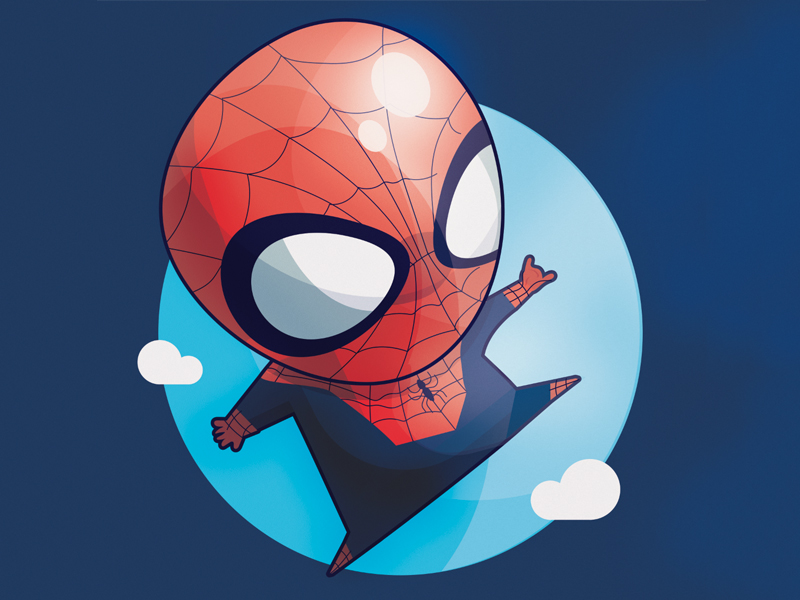 Chibi Spiderman Bighead sticker by Peter Giuffria PGCREATES on Dribbble