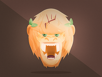 Golden King rework angry chump face gorilla icon illustration monkey