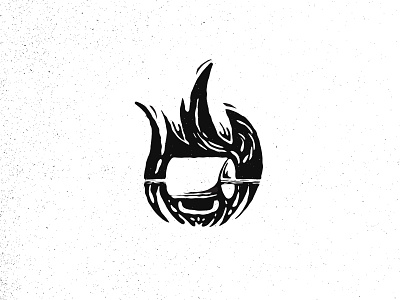 Inktober day 3 - Roasted black brand coffee design fire flame illustration logo mark roast roasted