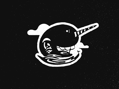Inktober12: Whale black brand design illustration logo mark narwhal whale