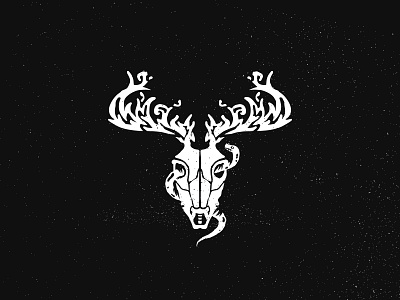 Inktober15 Weakened Alt black brand buck design illustration logo mark skull snake