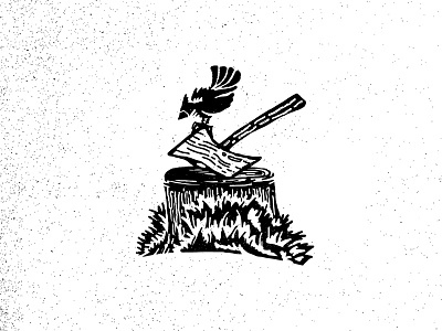 Inktober24 Chop bird black chop design illustration logo mark tree