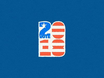 Second Reminder - vote blue brand design illustration logo mark red typography