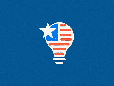 Vote today - it's probably a good idea blue brand design flag illustration logo mark red usa vote