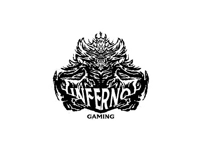 Inferno Gaming black brand demon design illustration inferno logo mark monster