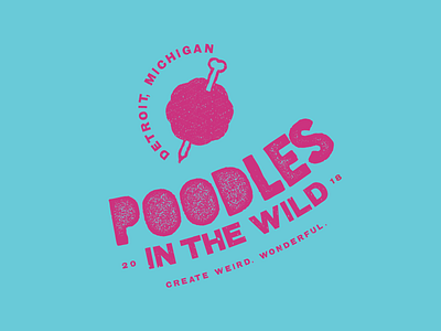 Poodles in the Wild updated brand design illustration logo mark vector