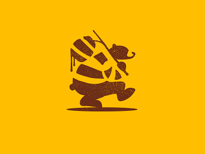 Honey+bear+Thief part 3 bear bee bee hive brand design honey illustration logo mark retro thief