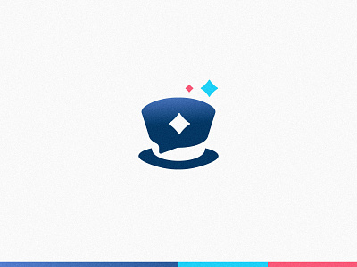 Magic Chat App Logo icon evolution brand branding chat design hat illustration logo magic mark top hat vector