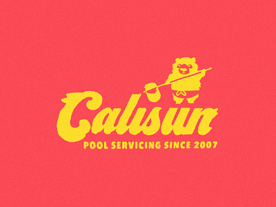 Calisun Pool Servicing - Speedo bear bear brand california illustration logo mark speedo sun typography vector