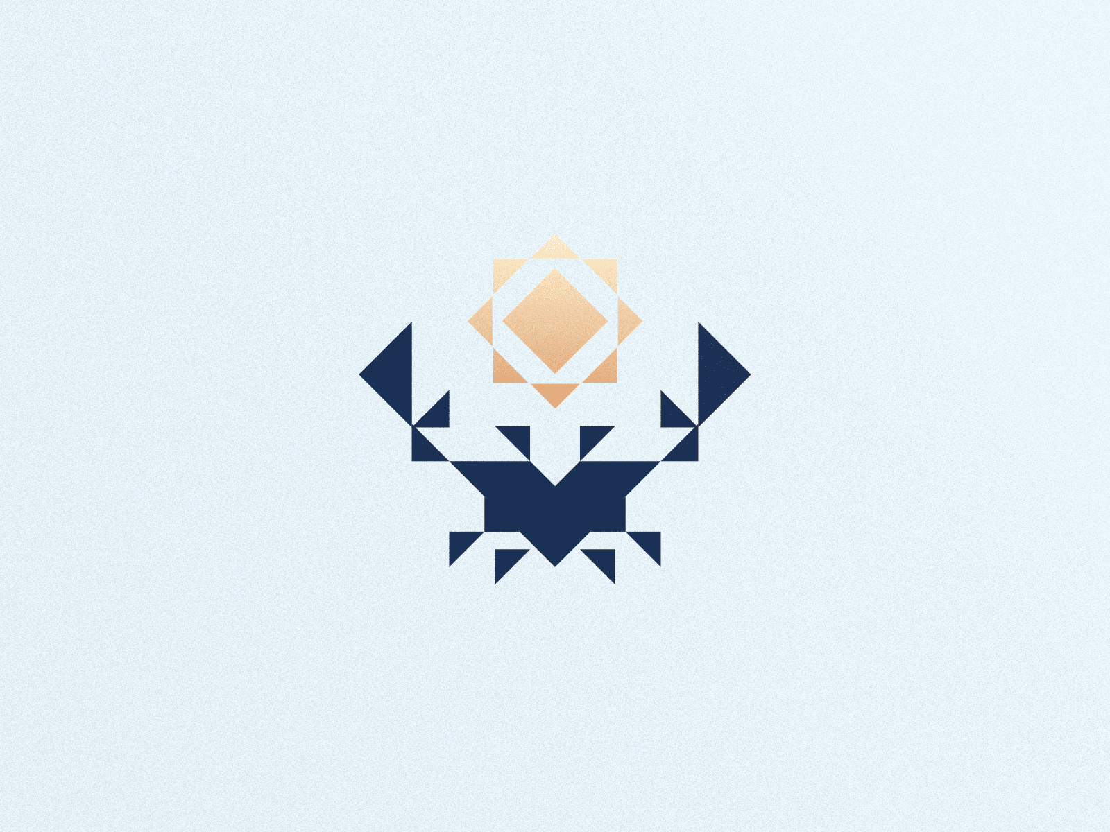 The Legend of Triangle Crab PRAISE THE SUN blue brand branding crab design icon illustration logo mark seafood sun vector