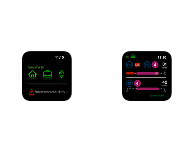 UI design for a(n imaginary) transport app