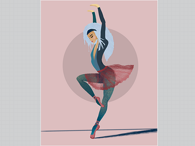 Ballerina. Movement #1. ballerina illustration movement pink procreate