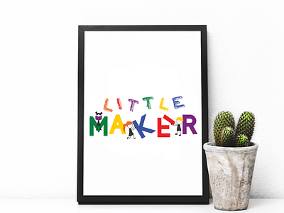 Little Maker final logo colorful illustrator kids little logo design