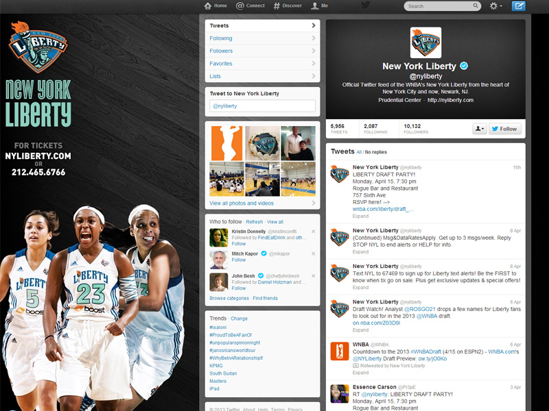 New York Liberty Twitter Background by Colleen on Dribbble