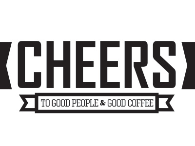 Cheers Coasters coaster design font idea letterpress one color typography