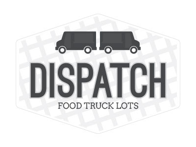 Dispatch design food food trucks grey scale logo