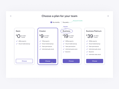Team Pricing Page