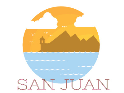 San Juan logo fort island puerto rico san juan tropical