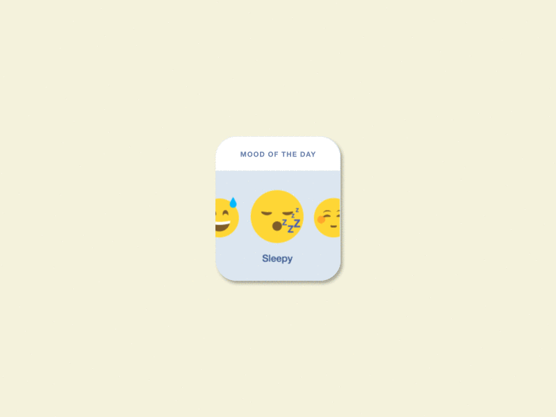 Mood icon interaction movement ui