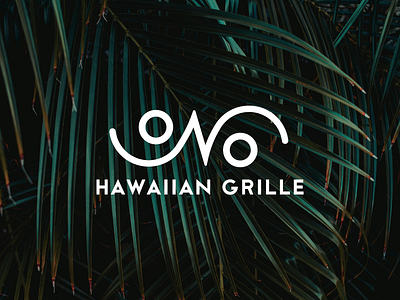 Ono Hawaiian Grille eat food hawaiian logo palm restaurant tree tropical vector