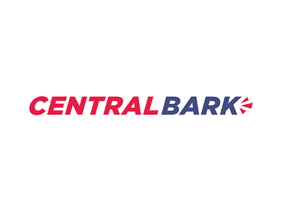 Central Bark Logo bark dog indoor logo minimal modern park play type typography