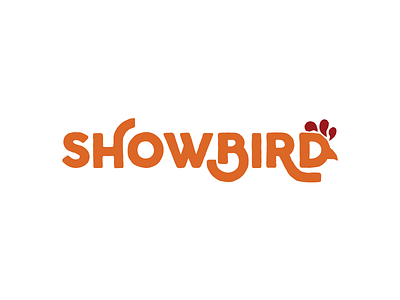 Showbird Logo bird chicken fast food logo logotype restaurant rooster typography