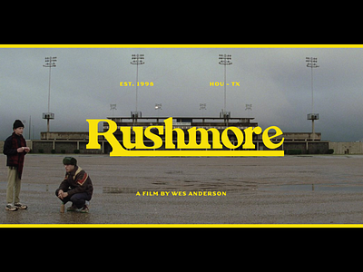 Rushmore Title Screen Redesign custom type custom typography design graphic design movie movie art movie poster rushmore type design typography wes anderson