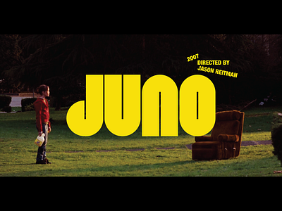 Juno Title Screen Redesign branding custom type design graphic design movie movie art movie poster texture type design type designer typography