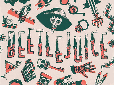 Beetlejuice Poster color color palette design icon illustration texture