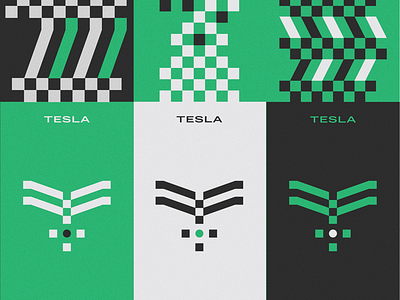Tesla Rebrand Marks branding logo pattern tesla