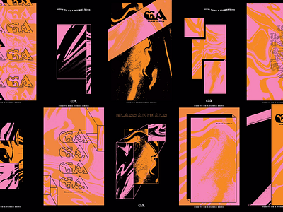 Glass Animals Tour Posters color posters texture