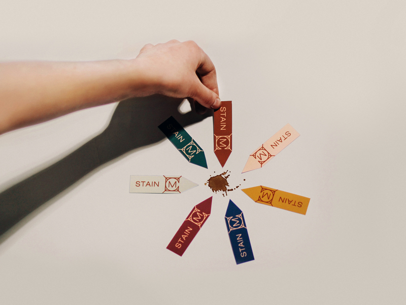 Mayfair Cleaner’s Stain Tags art direction product photography branding