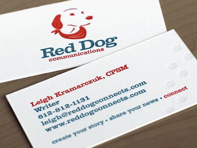 Red Dog Business Cards business cards identity letterpress logo