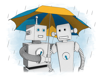 Share illustration robot robots