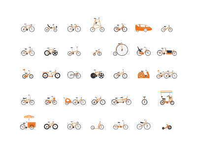 Bicycle Icons adobe illustrator bicycle icons bicycles bike icons bikes design icon design icons illustration vector