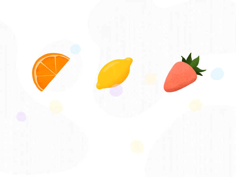 Fruit Animation after effects animation animation after effects design fruit fruit illustration illustration illustration design illustrations lemon orange parallax parallax scrolling pattern procreate procreate app procreate art strawberry ui ui animation